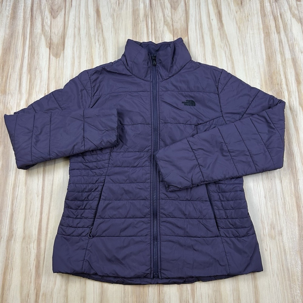 The North Face Women's Large Purple Puffer Jacket Winter Outdoor Hiking Warm
